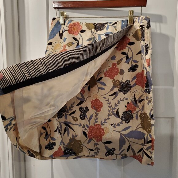 Liz Claiborne Collection Faux Wrap Linen Skirt Size 12 - Picture 2 of 9